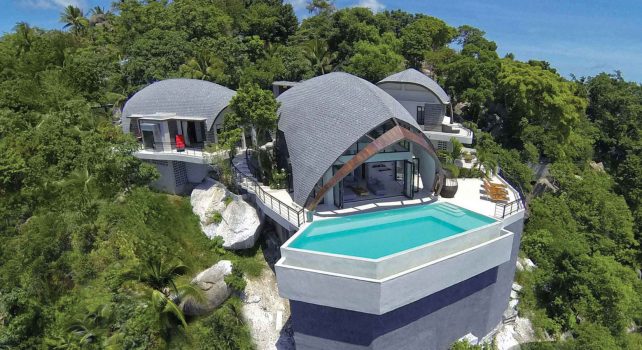La villa Moon Shadow : Une architecture unique sur une île paradisiaque