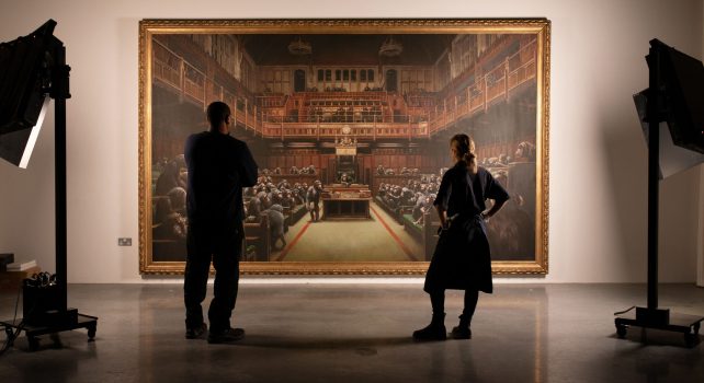 Banksy : Record de vente pour un tableau de l&rsquo;artiste adjugé à 11,1 millions d&rsquo;euros