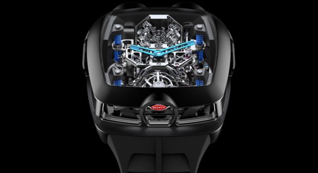 Jacob & Co. x Bugatti Chiron Tourbillon : La montre équipée d&rsquo;un moteur W16 miniature