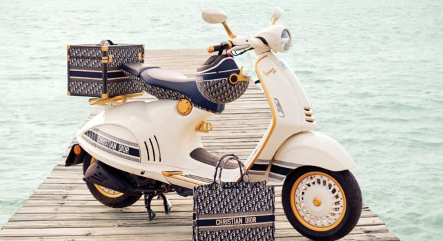 Dior x Vespa : Un scooter aux couleurs de la maison de luxe française
