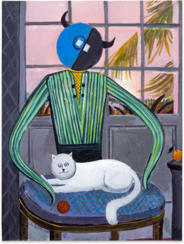 Cai Zebin
Fictional Image - Cat Charmer
2020
Acrylic on canvas panel
40,6 x 30,5 cm