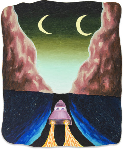Eliot Greenwald
Night Car (lake)
2020
Oil stick on canvas
121,9 x 99 cm