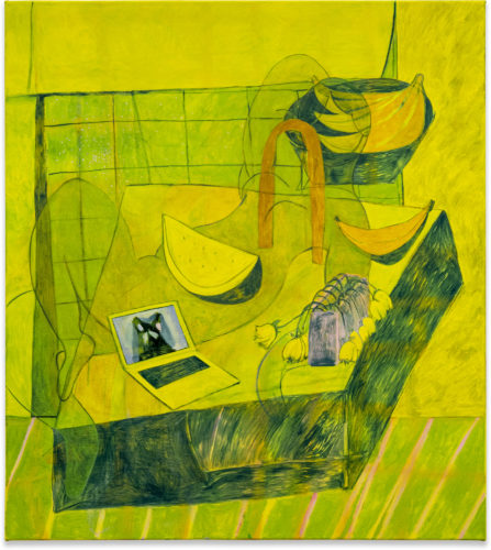 Tahnee Lonsdale
Ghosting
2020
Spray paint and oil on canvas
114,3 x 101,6 cm