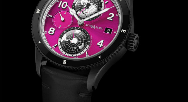 Montblanc 1858 Geosphere Pink Dial : Un modèle unique aux enchères pour lutter contre le cancer du sein
