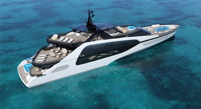 Onda : Découverte d&rsquo;un yacht élégant orné de son club de plage par Francesco Struglia