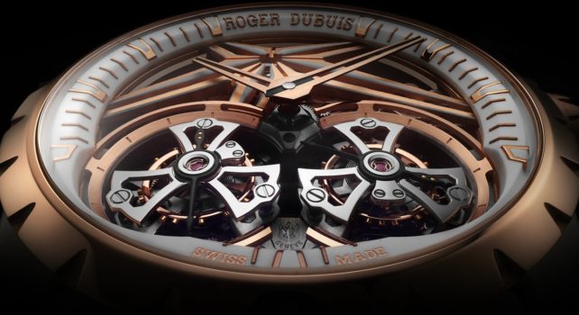 Roger Dubuis Excalibur Double Tourbillon Édition Céramique Blanche : Une montre au design hypnotique et envoûtant