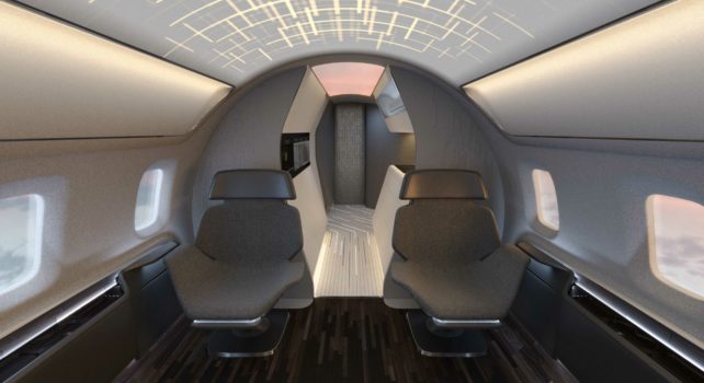 F/List Shapeshifter : L&rsquo;intérieur d&rsquo;un Jet Privé futuriste