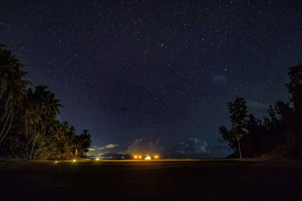 Vue de North Island, &icirc;le priv&eacute;e de onze villas aux Seychelles