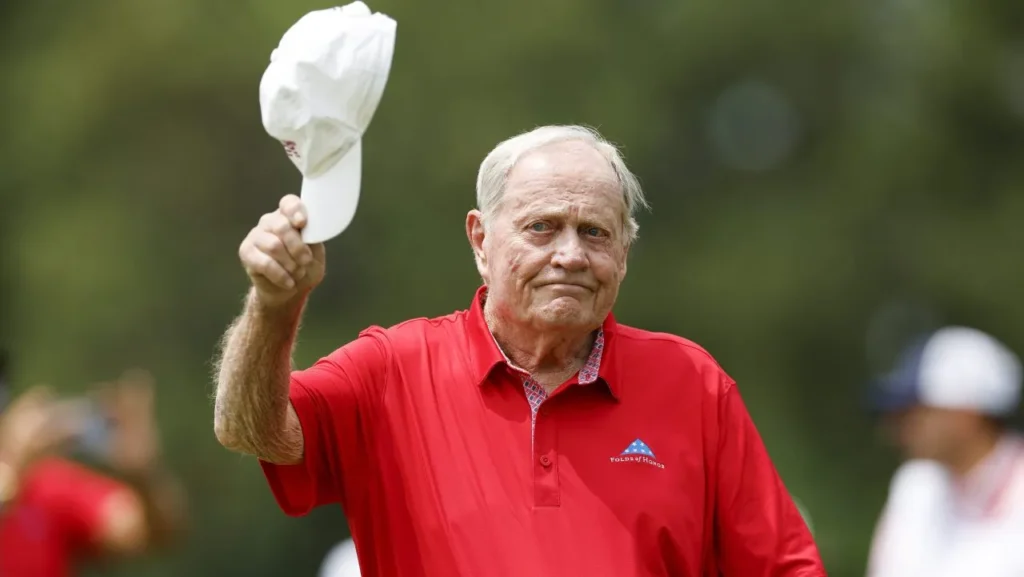 Jack Nicklaus sur un parcours de golf