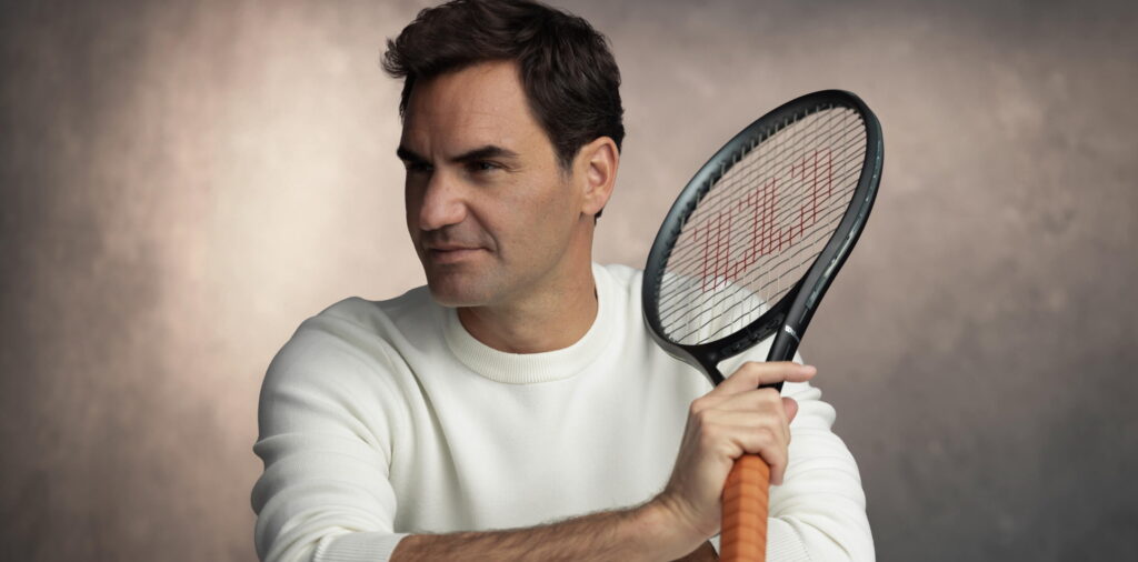 Roger Federer lors d'un match de tennis