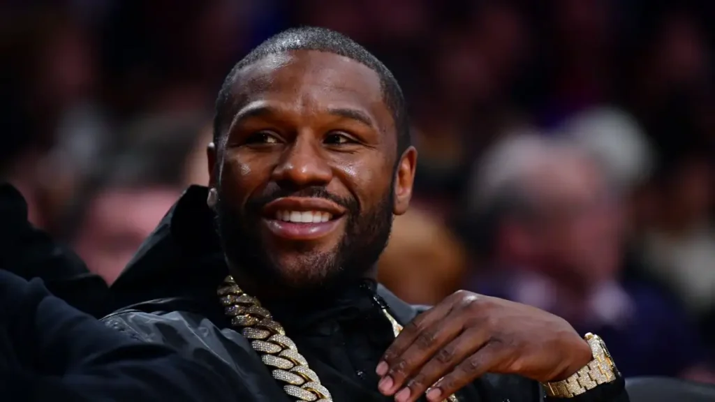 Floyd Mayweather lors d'un combat de boxe professionnel