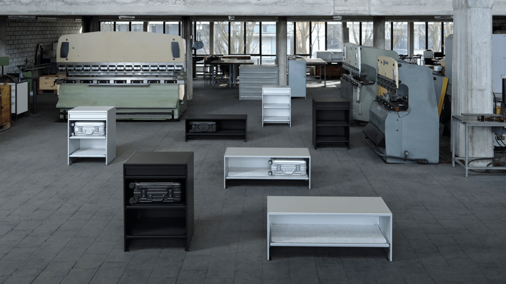 Rimowa lance une collection mobilier avec Lehni 