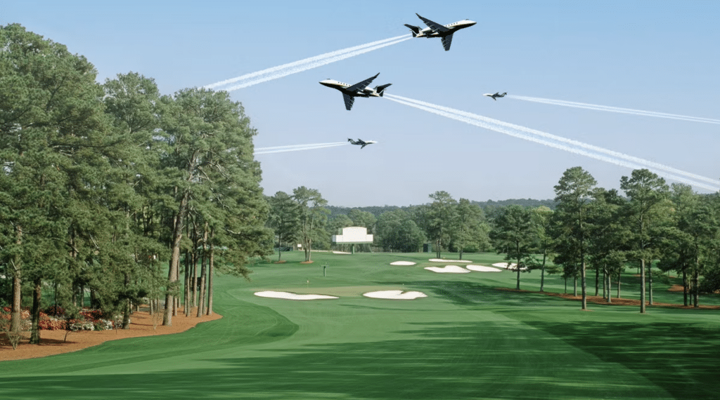 Golf & Altitude : NetJets s'empare d'Augusta avec le Global 8000