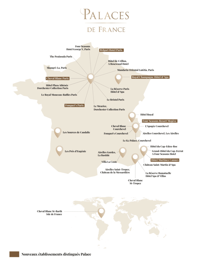 Palaces 2026 - Carte