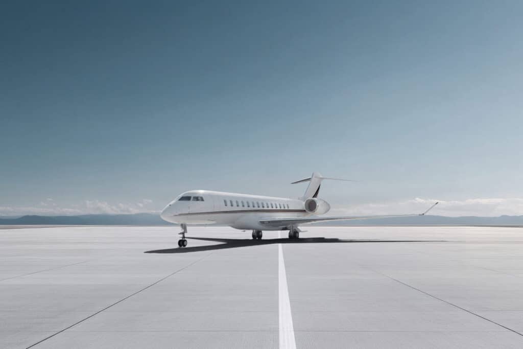 Bombardier Global 8000 à l'arrêt
