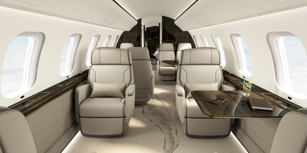 La cabine du Bombardier Global 8000