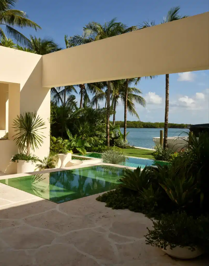 Vue sur l'océan Villa Art déco Key Biscayne Laplace Miami