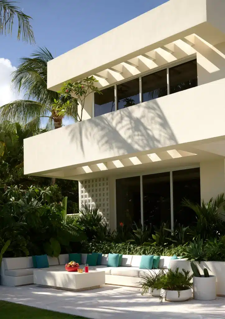 Le salon extérieur Villa Art Déco Key Biscayne