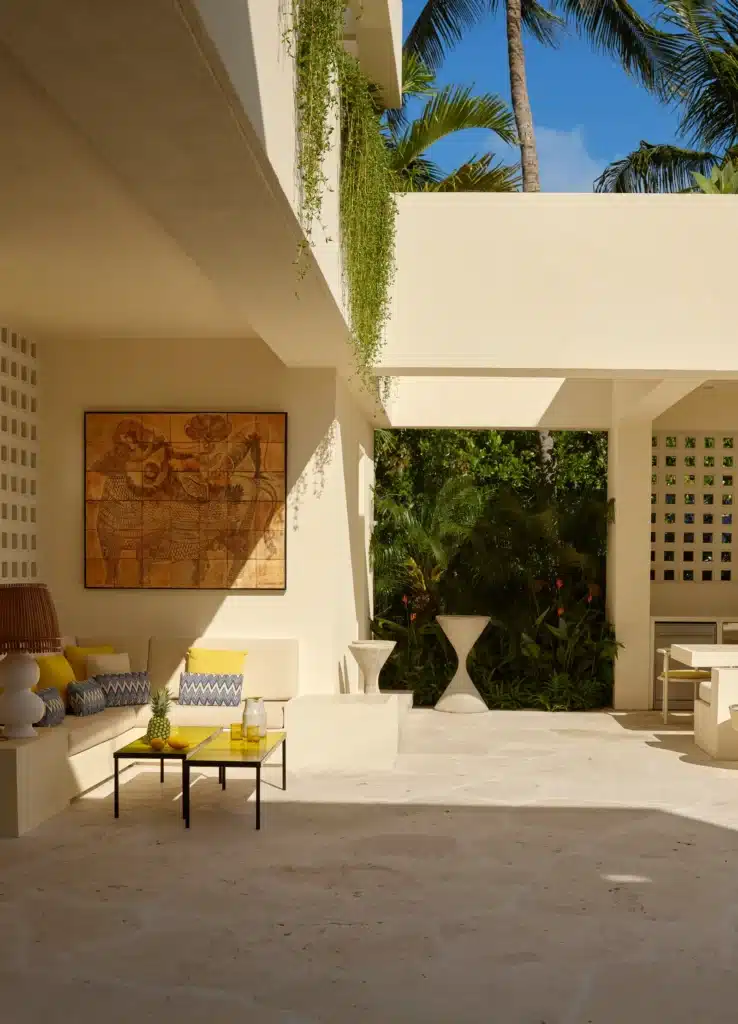 Salon d'extérieur Villa Art déco Key Biscayne Laplace Miami