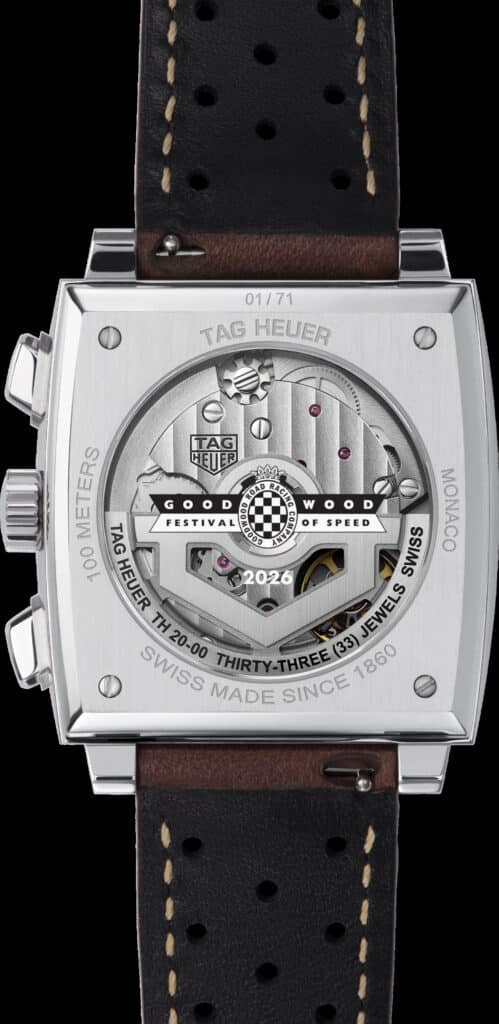 TAG Heuer Monaco Chronograph x Goodwood Festival of Speed : Un fond de boîte résolument inspiré du sport automobile