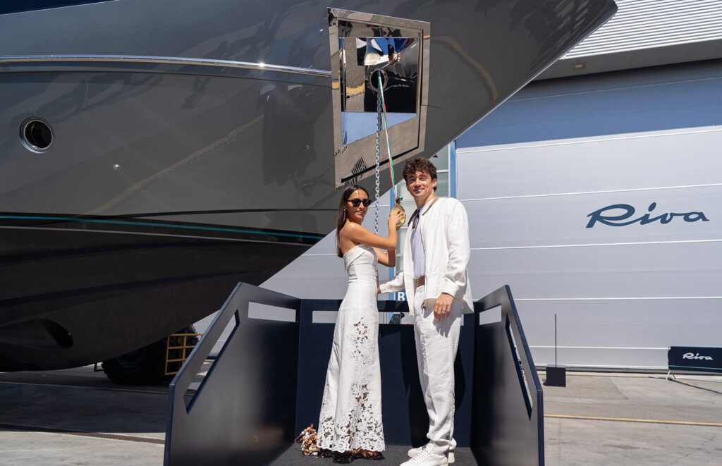 yachts pilotes Formule 1 : Charles et Alexandra Leclerc inaugurant le 102' Corsaro Super "Sedici Yacht"