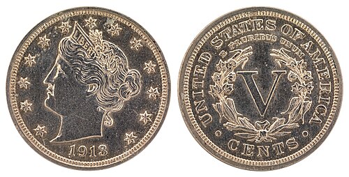 Pièces de monnaie les plus chères : Le nickel Liberty Head 1913