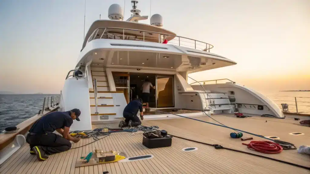 Co&ucirc;t d'un yacht de 50 m&egrave;tres : L'entretien