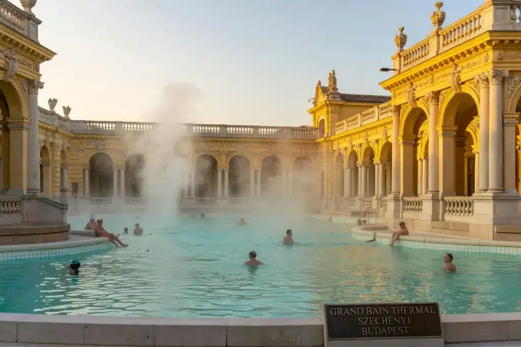 plus belles piscines du monde : Les bains Széchenyi (Budapest, Hongrie)