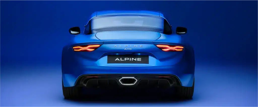 voitures de luxe à moins de 100 000 euros : Alpine A110, arrière et feux