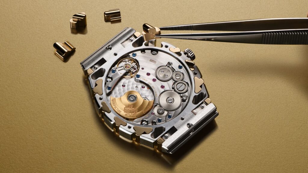 Le calibre extra-plat manufacture 1200P1, de seulement 2,35 millimètres d'épaisseur.
