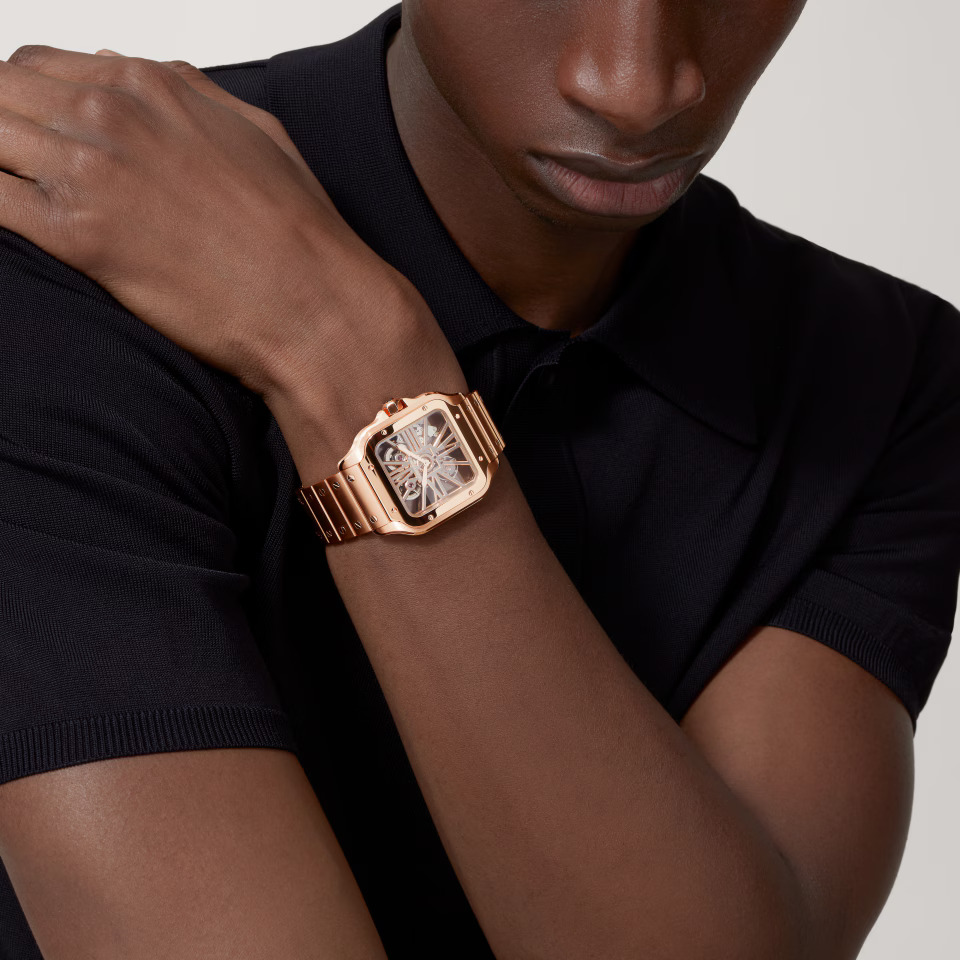 montres de luxe à moins de 100 000 euros : Cartier Santos de Cartier Squelette