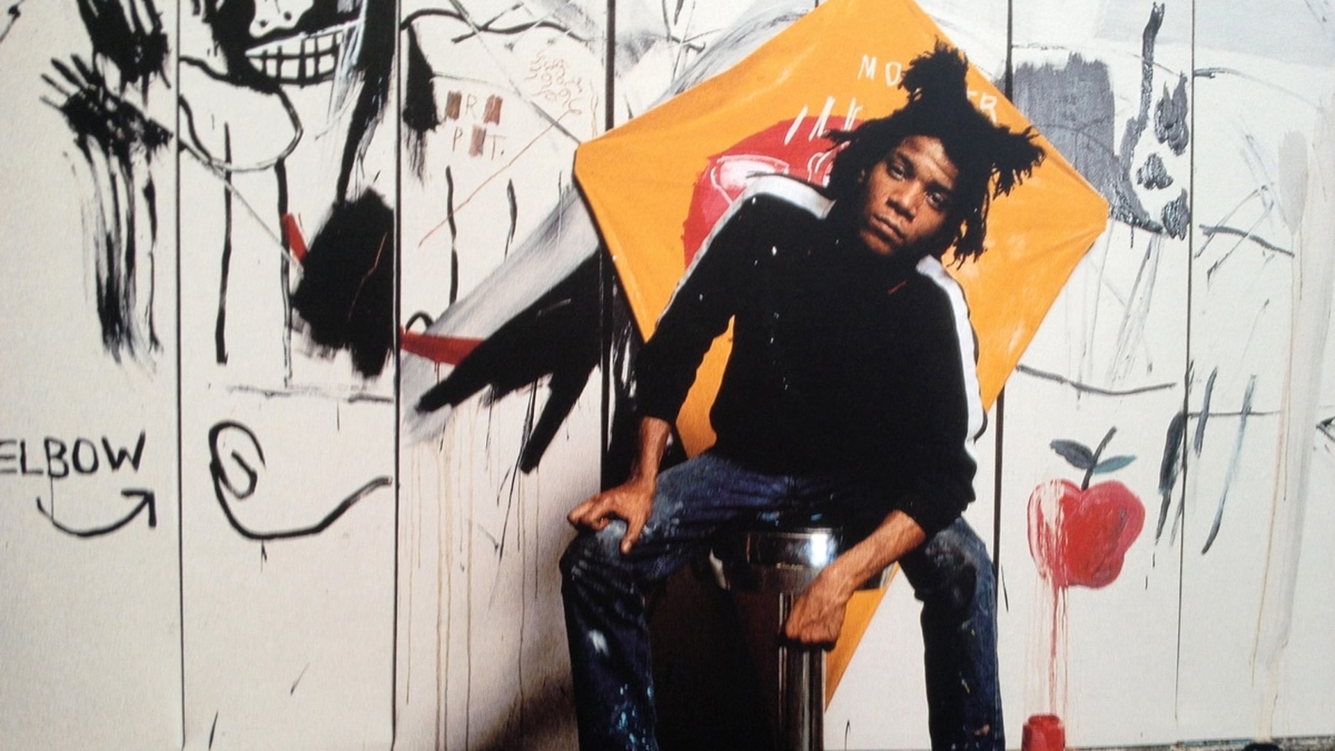 Jean-Michel Basquiat dans son atelier