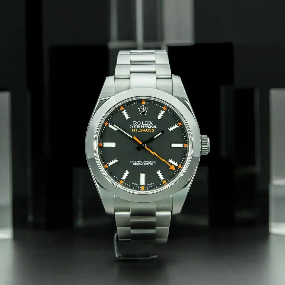 Rolex Milgauss réf. 116400, l'anti-magnétique à l'aiguille orange qui divise les puristes