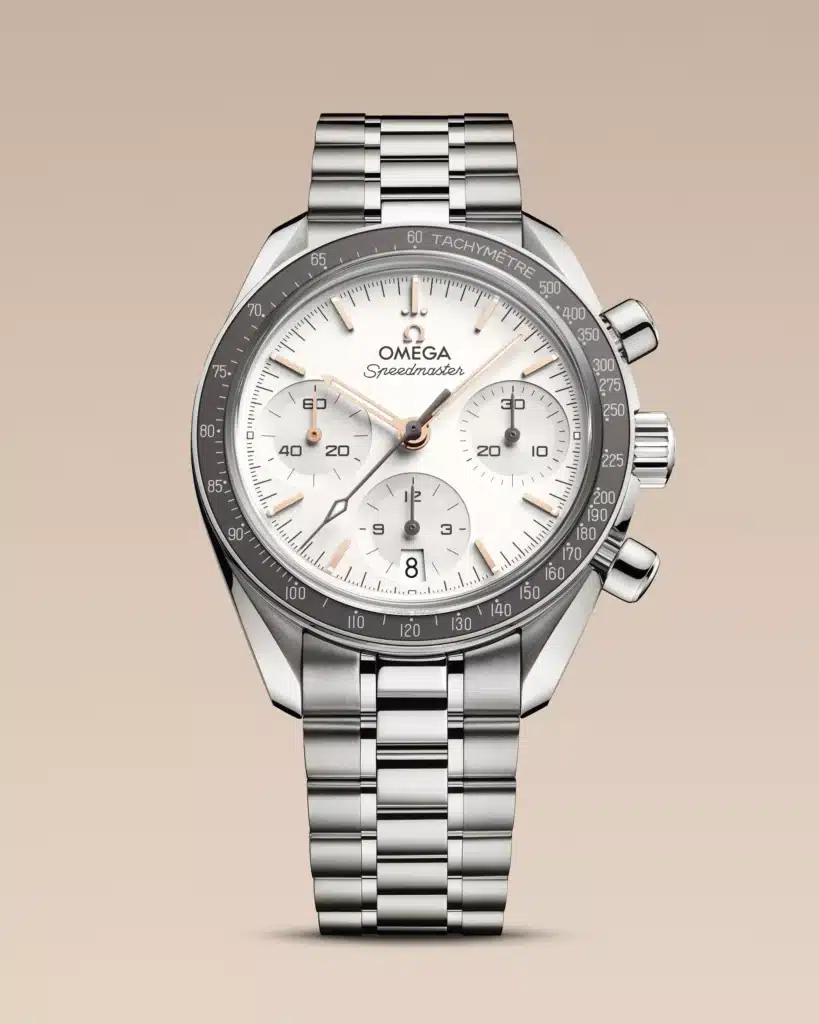 Omega Speedmaster 38 mm 2026 lunette en aluminium gris chaud