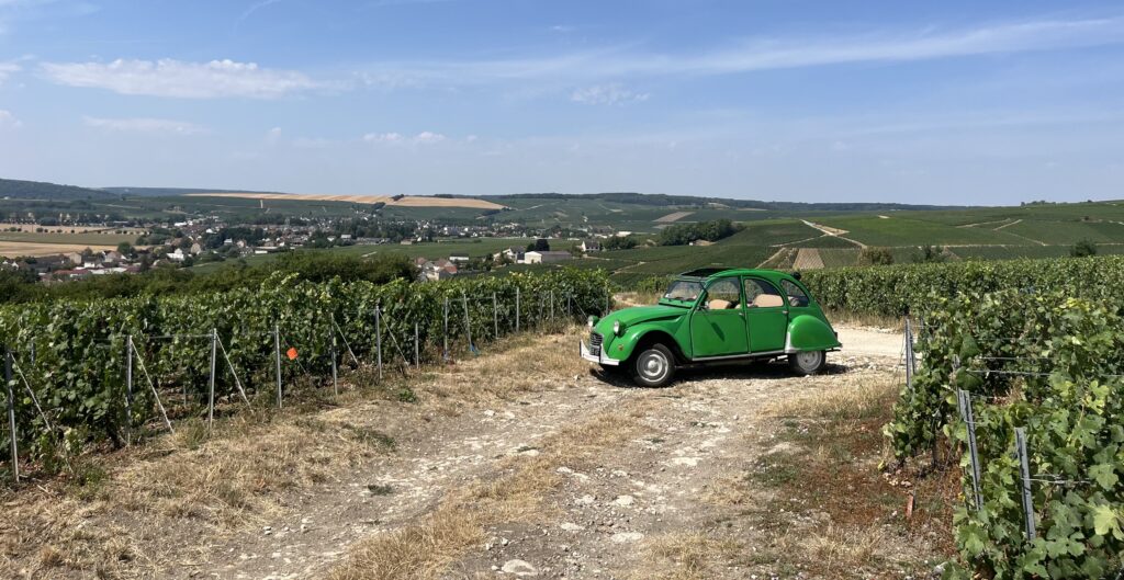 Dans les vignobles : tour en 2CV