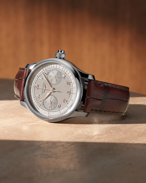 Longines Master Chrono Monopusher cadran ivoire grain d'orge