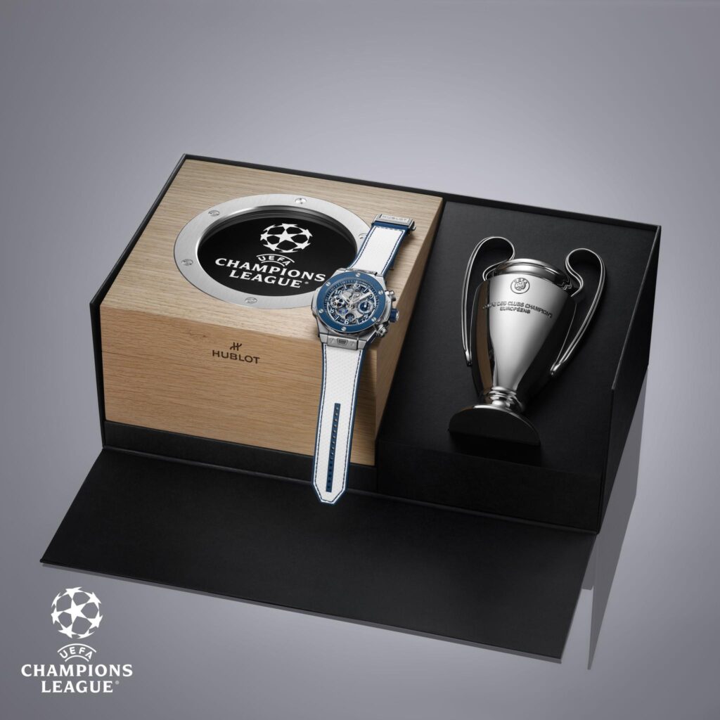 Hublot Big Bang Reloaded UEFA Champions League Titanium Ceramic : Un coffret avec trophée