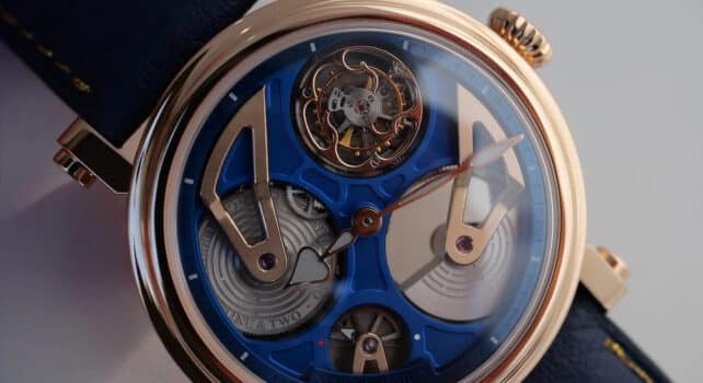 Speake-Marin peint son tourbillon volant en bleu royal sur boîtier Piccadilly