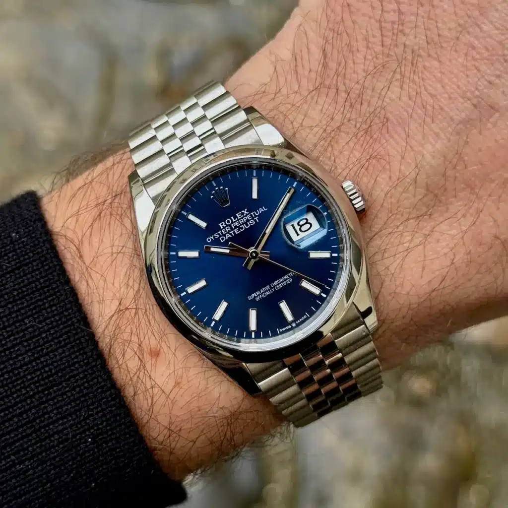 Datejust 36 acier, référence 126200. Photo : L'Atelier des Tocantes