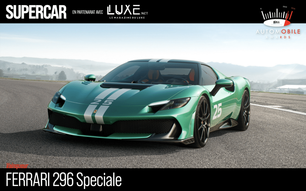 Après la Ferrari 296 Speciale, LUXE.NET est partenaire des Automobile Awards 2026 by MeetDeal autour du Prix Supercar