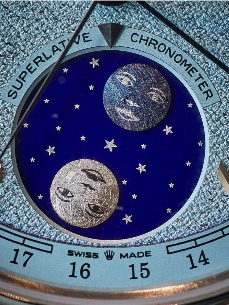 Rolex Perpetual Padellone 2026 : cadran phase de lune