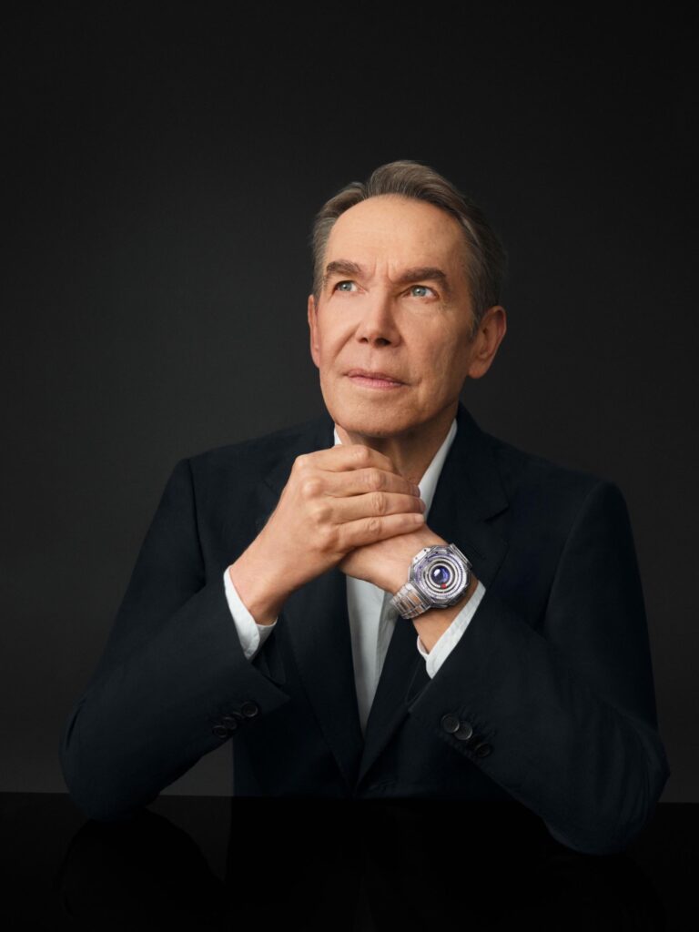 Jeff Koons portant la Hublot MP-14 Origin by Jeff Koons