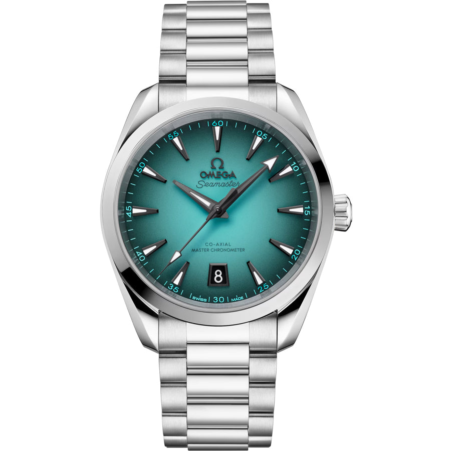 Les 10 Omega les plus désirables en 2026 : Omega Seamaster Aqua Terra 38 turquoise : l’Omega que l’on peut réellement porter partout