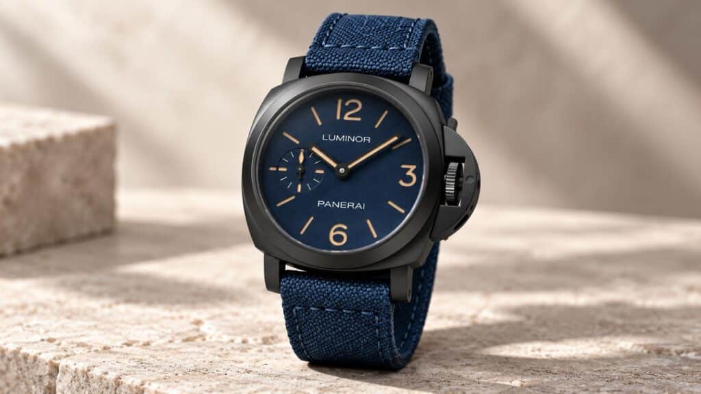Panerai Luminor 42 mm : la PAM01714, cadran bleu mat et bracelet bleu