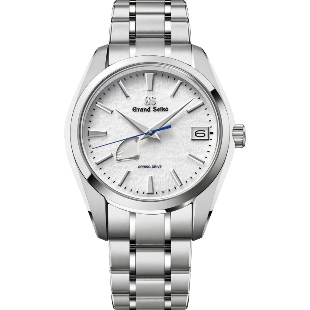 Les 10 Grand Seiko les plus désirables en 2026 : Montre Grand Seiko SBGA211 Snowflake en titane, cadran blanc texturé, vue de face