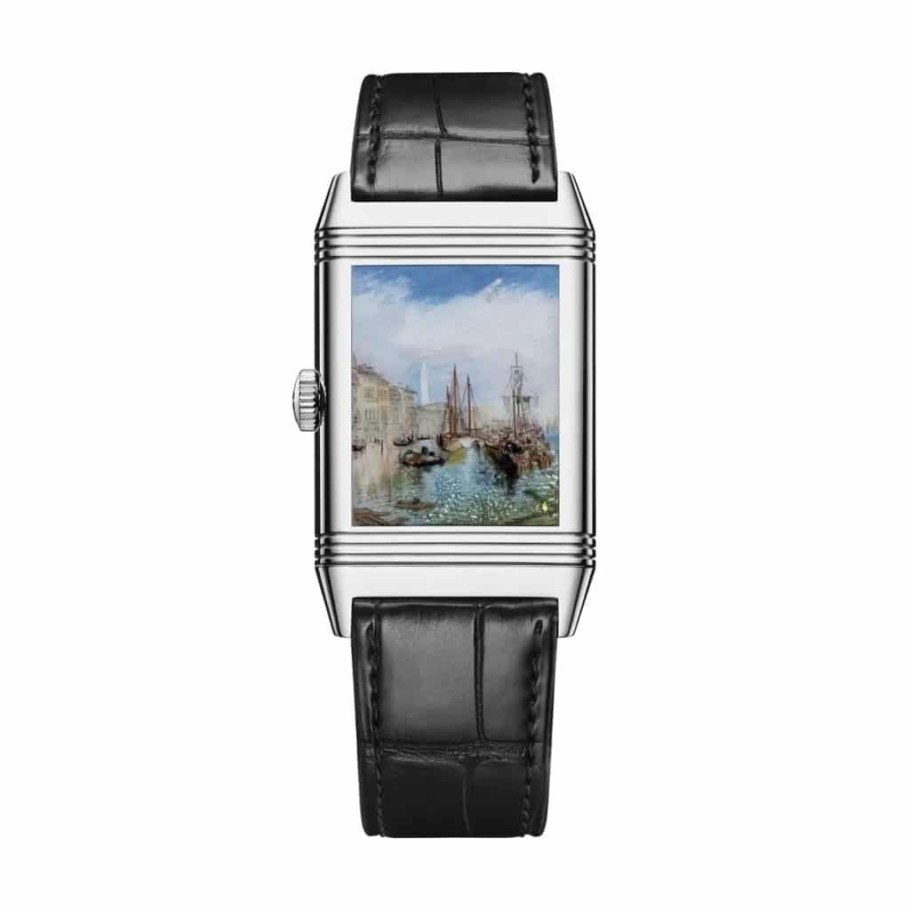 Verso émaillé de la Jaeger-LeCoultre Reverso Tribute Enamel Turner reproduisant une vue de Venise