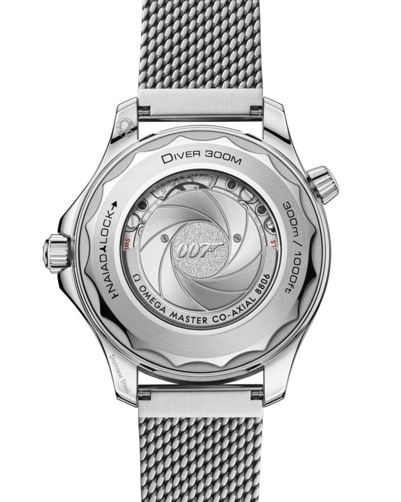 Fond du boîtier de la Seamaster Diver 300M James Bond avec motif
